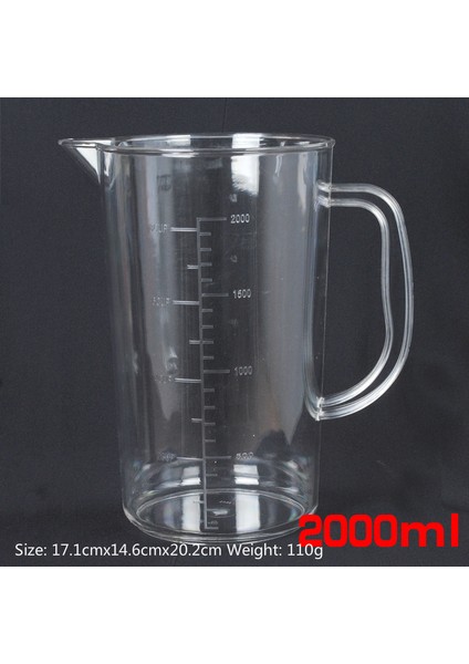 Beyaz 1000-3000ML Gıda Sınıfı Şeffaf Plastik Ölçüm Kabı Mutfak Pişirme Aletleri Büyük Kapasiteli Kalınlaştırma Ölçüm Kabı (Yurt Dışından) fırsatları