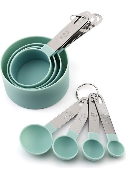 4 Adet Mavi Fincan 4 Adet Pişirme Araçları Mutfak Ölçüm Kaşığı Seti Paslanmaz Çelik Saplı Ölçüm Kabı Ölçekli Ölçüm Kaşığı Mutfak Alet (Yurt Dışından) indirimleri