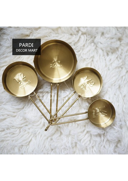 Altın Ölçüm Kaşığı Seti Paslanmaz Çelik Bardak Mutfak Ölçü Aletleri Pişirme Kahve Çay Kaşığı (Yurt Dışından) fiyatları