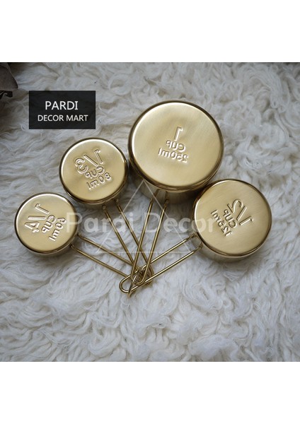 Altın Ölçüm Kaşığı Seti Paslanmaz Çelik Bardak Mutfak Ölçü Aletleri Pişirme Kahve Çay Kaşığı (Yurt Dışından) fırsatları