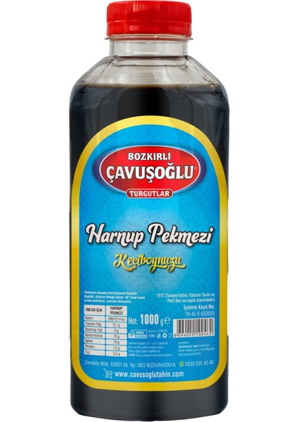 Bozkırlı Çavuşoğlu Odun Ateşinde Çifte Kavrulmuş Kepekli Bozkır Tahini 930 gr + Keçibozynuzu Harnup Pekmezi 1000 gr