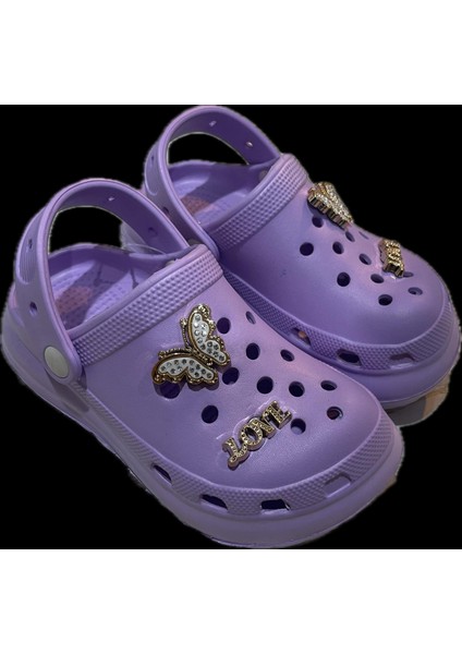 Kız Çocuk Taşlı Yüksek Taban Croks Terlik fiyatları