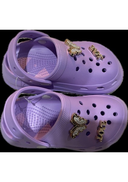 Kız Çocuk Taşlı Yüksek Taban Croks Terlik fırsatları