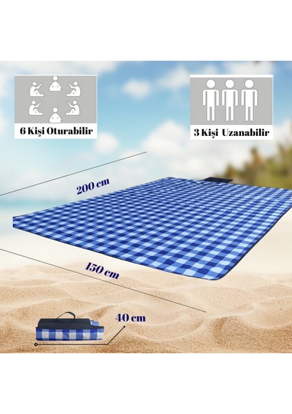 Katlanabilir Sıvı Geçirmez Plaj Matı Kamp Matı Piknik Örtüsü