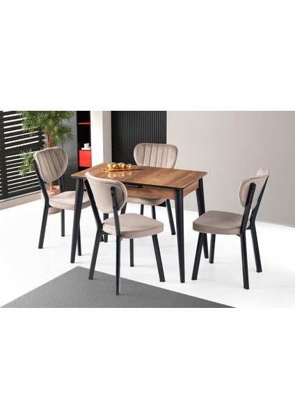 Melisa Star Mdf Açılır Mutfak Masa Takımı 60x100