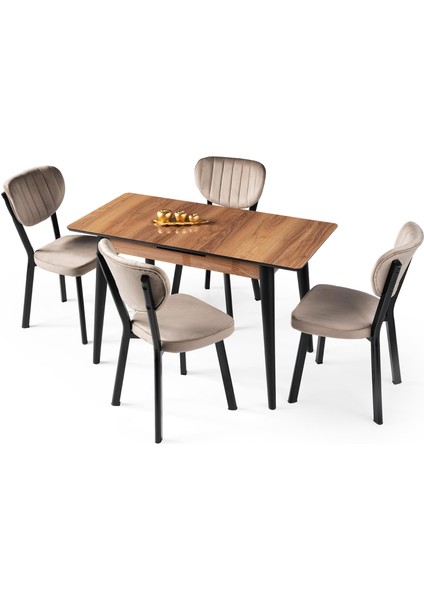 Melisa Star Mdf Açılır Mutfak Masa Takımı 60x100