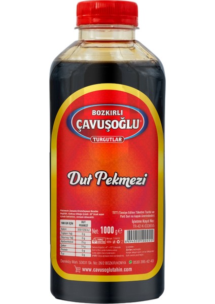 Bozkırlı Çavuşoğlu Odun Ateşinde Çifte Kavrulmuş Kepekli Bozkır Tahini 930 gr + Dut Pekmezi 1000 gr