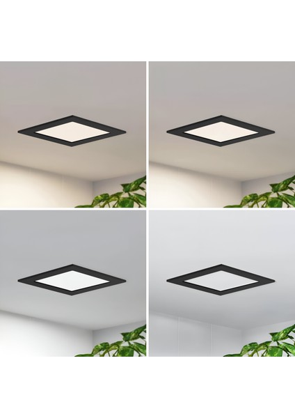 MX-1030B - 6W 6500K Soğuk Beyaz | Siyah Kasa Sıva Altı Kare LED Panel