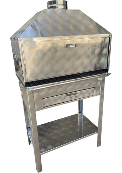 Paslanmaz Kömürlü Mangal 35 x 50 cm Bacalı Barbekü fiyatları