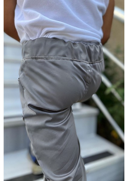 Erkek Çoçuk Yüksek Bel Rahat Kalıp Eşofman Belli Esnek Likralı Okul Pantolonu