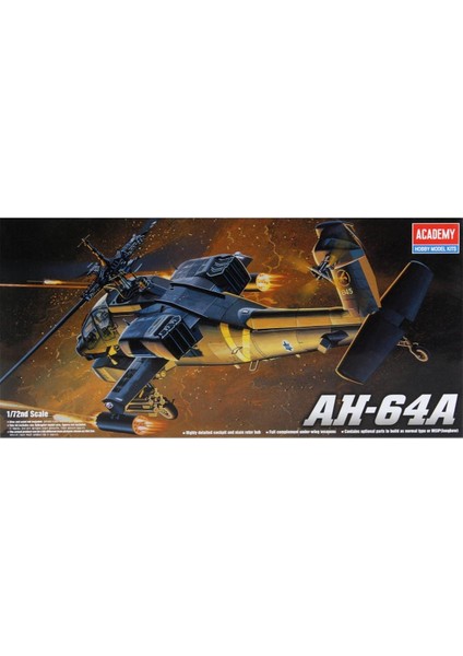 12488 1/72 Ölçek, Israil Kara Kuvvetleri AH-64A Helikopter, Plastik Model Kiti