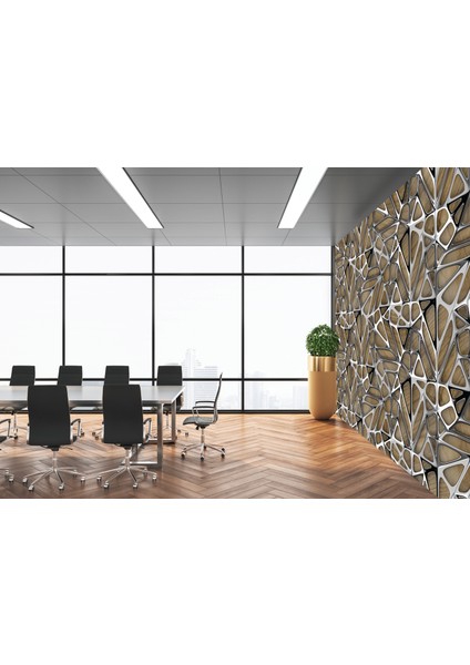 Geometrik Temalı Tek Parça Duvar Kağıdı