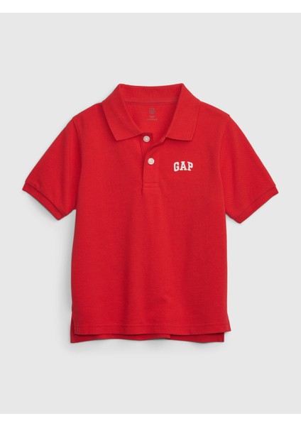 Erkek Bebek Kırmızı Gap Logo Polo Yaka T-Shirt