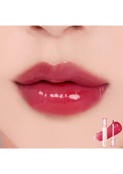 Rom&nd Glasting Color Gloss 08 Cherry Up/ Dudaklara Canlı Parlaklık Veren Uzun Süre Kalıcı Tint