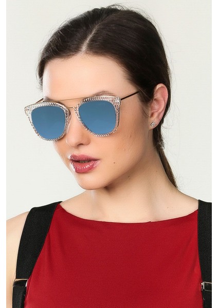 Mavi Aynalı Köprü Model Kadın Güneş Gözlüğü