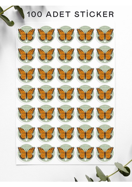 100 Adet Teşekkür Ederiz Stickers Paketleme Kargo Çıkartma PYT0KSTK153