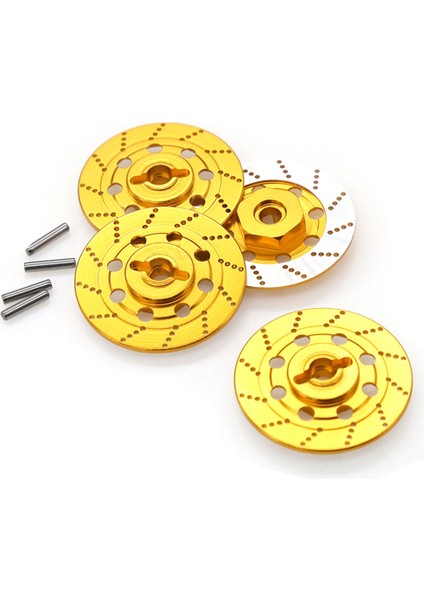 4 Adet Metal Fren Diski Jant Kutusu Metal Altıgen Adaptör 12MM 1/10 Sakura D4 On-Road Yarış Rc Araba Parçaları, Altın (Yurt Dışından)