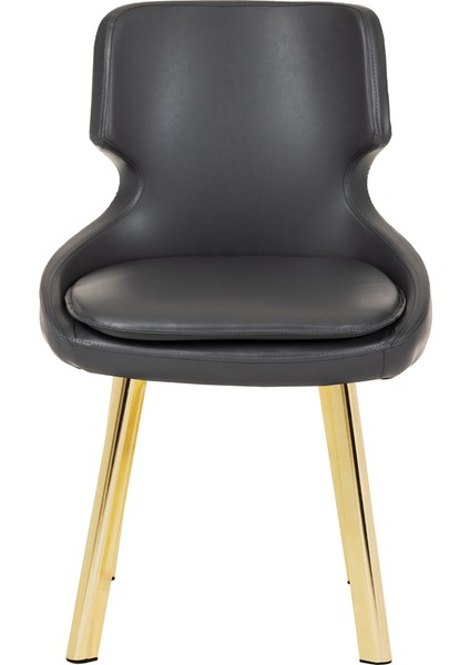 Gold Metal Ayaklı Salon/mutfak Sandalyesi Selekulak (Suni Deri)