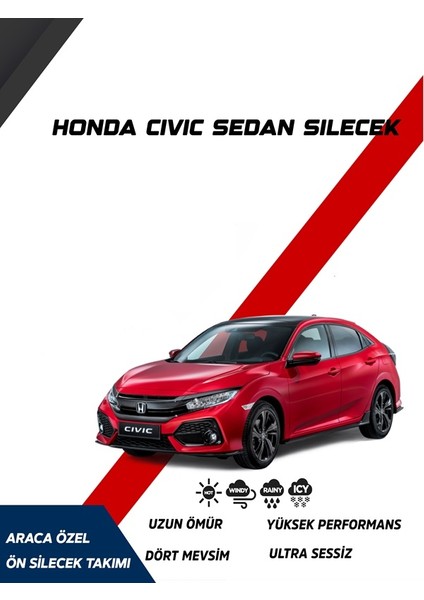 Honda Civic 2020 Model Araca Özel Muz Silecek Seti Sürücü Taraf 650MM Yolcu Taraf 450MM