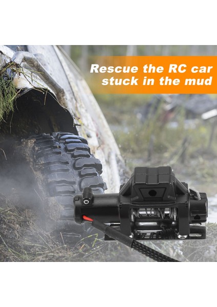 Metal Çelik Tel Otomatik Simüle Vinç 1/10 Rc Paletli Araba Eksenel SCX10 90046 Traxxas Trx4 D90 Redcat, Siyah (Yurt Dışından) indirimleri