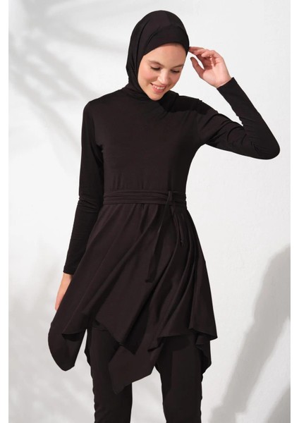 Tesettür Mayo Uzunkollu Volan Detaylı Kadınlar İçin Siyah Renk Seçeneği fiyatları