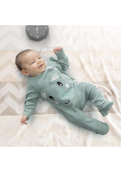 Hero Uzun Kollu Nakışlı Bebek Tulumu Bunny