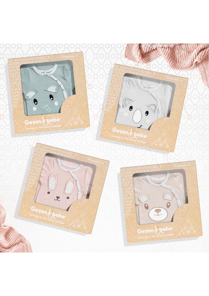 Hero Uzun Kollu Nakışlı Bebek Tulumu Bunny