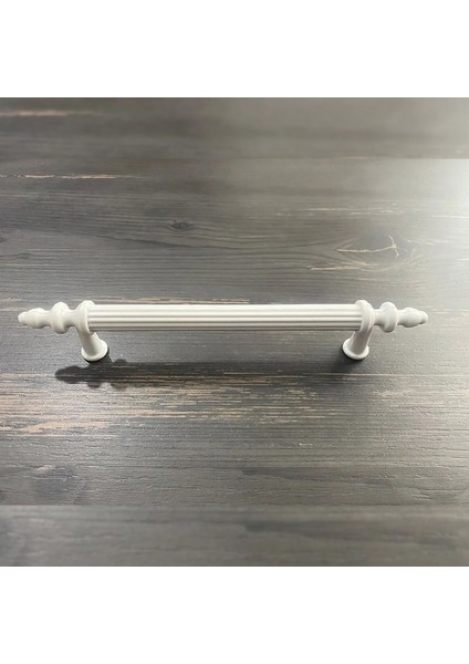 Adem Koç Kumru 96 mm Mat Siyah Çekmece Dolap Mobilya Kulpu Sert Plastik Polimer Beyaz