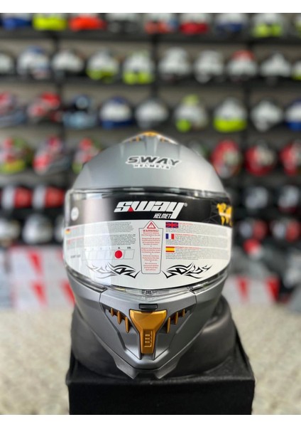 Sw 865 Gri Full Face Motosiklet Kaskı