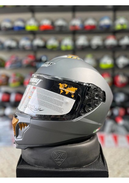 Sw 865 Gri Full Face Motosiklet Kaskı