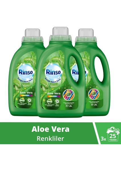 Sıvı Çamaşır Deterjanı Komple Bakım Serisi Aloe Vera Renkliler Için 1.5 L X3