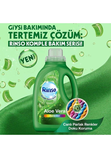 Sıvı Çamaşır Deterjanı Komple Bakım Serisi Aloe Vera Renkliler Için 1.5 L X3