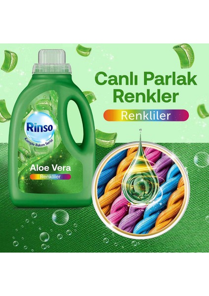 Sıvı Çamaşır Deterjanı Komple Bakım Serisi Aloe Vera Renkliler Için 1.5 L X3