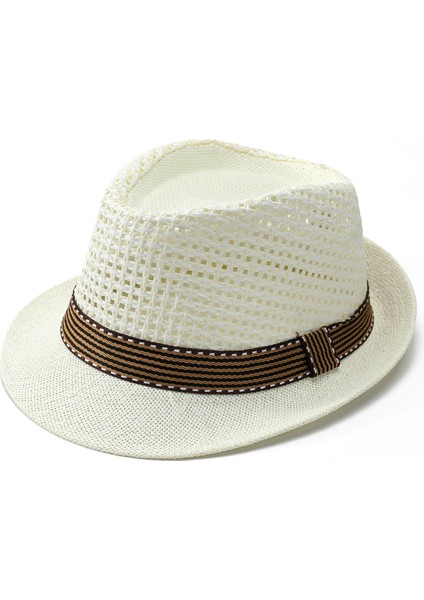 Şapka Erkek Silindir Şapka Yaz Baba Güneş Şapkası (Yurt Dışından)