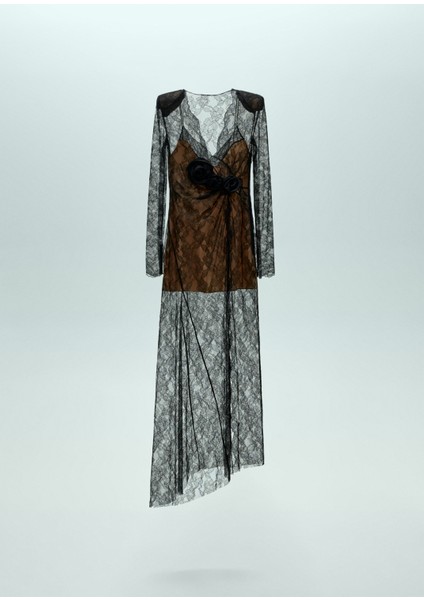 Çiçek Detaylı Dantel Elbise fırsatları