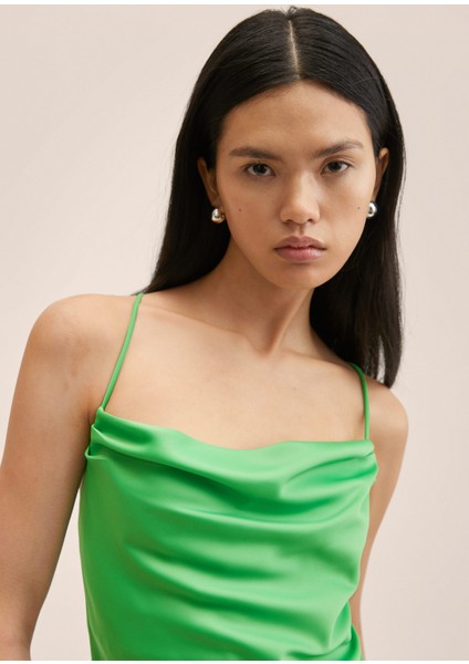 Drape Yaka Elbise