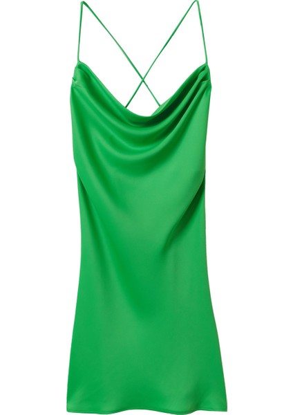 Drape Yaka Elbise