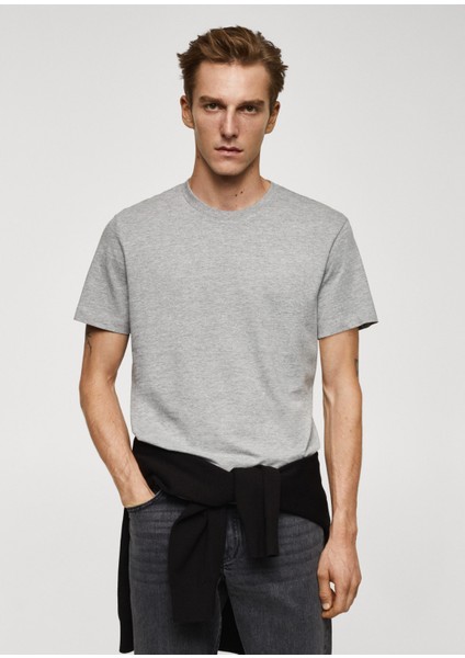 Man Basic Comfort Strech Pamuklu Tişört