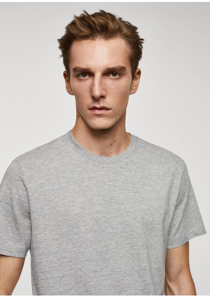 Man Basic Comfort Strech Pamuklu Tişört