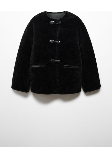 Aplikeli Kürk Görünümlü Palto indirimleri