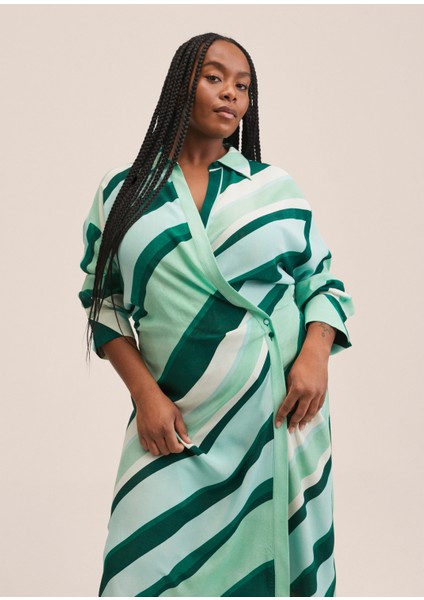 Çizgili Desenli Elbise indirimleri