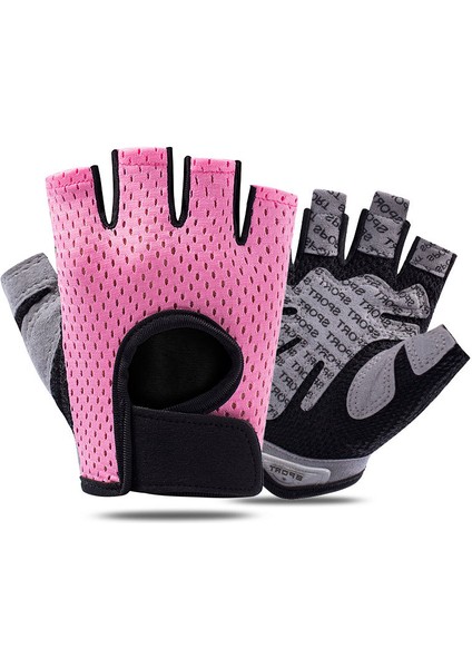 Erkekler ve Kadınlar Için Yarım Parmak Eldivenler Bisiklet Eldivenleri Kaymaz Aşınmaya Dayanıklı Nefes Alabilen Eldivenler (Yurt Dışından)