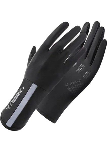 Kadın Anti-Ultraviyole Sürücü Buz Ipek Açık Kaymaz Güneş Koruma Eldivenleri (Yurt Dışından)