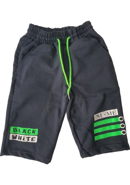 Pamuklu Kapri Çocuk Şortu 2 Cepli Bel Lastik ve Kordonlu 5-16 Yaş Şort