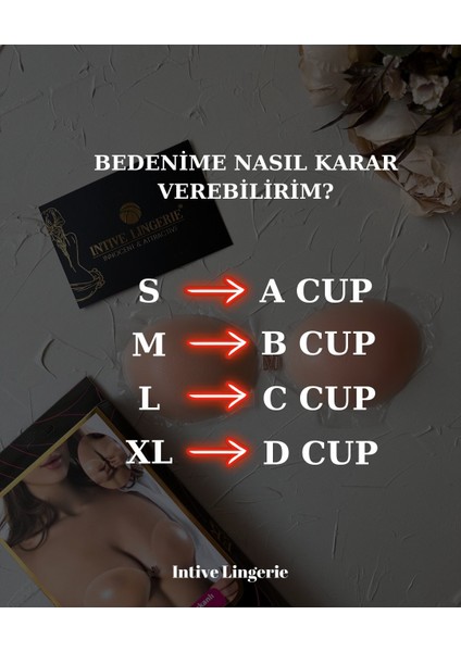 Intive Önü V Aksesuarlı Straplez Dekolte Et/silikon Sütyen- 1318 indirimleri