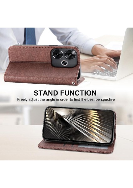 Xiaomi Poco F6 5g Cüzdan Için Flip Case El Kayışı Günlük Kullanım Eşkenar Dörtgen Şekli (Yurt Dışından)