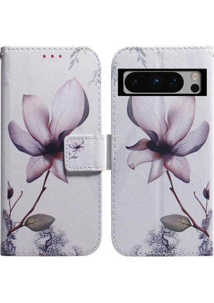 Google Piksel 8 Pro Manyetik Kapatma Cüzdan Boyalı Pu Kart Için Flip Case (Yurt Dışından)