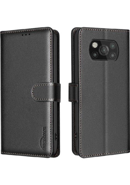 Xiaomi Poco X3 Nfc Cüzdan Manyetik Kart Tutucu Kickstand Pu Için Flip Case (Yurt Dışından)