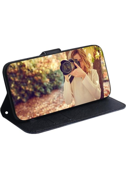 Realme C55 Manyetik Kapatma Boyalı Pu Deri Kart Yuvaları Için Flip Case (Yurt Dışından)