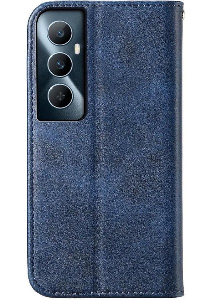 Realme C65 Eşkenar Dörtgen Şekli Günlük Kullanım Için Flip Case El Kayışı Standı Cüzdan (Yurt Dışından)